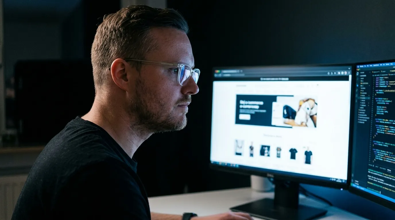 Morten arbejder på en webshop